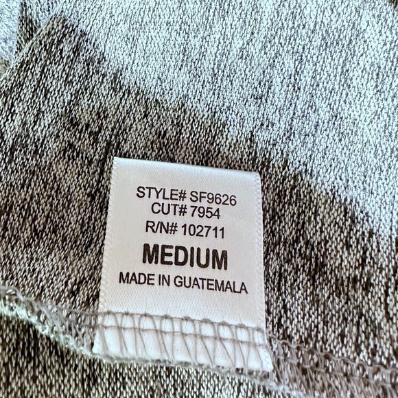 Gibsonlook V-Neck Sweater Long Sleeves Heather Grey Lightweight Top Size M NEW - Picture 8 of 9